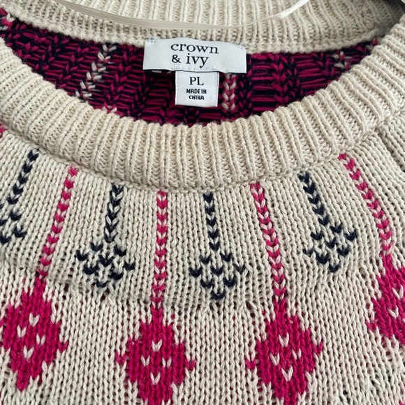 Crown and Ivy women’s  large petite sweater - Picture 5 of 10